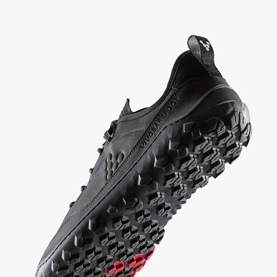 Кроссовки Vivobarefoot Tracker Leather AT Low II — мужская модель, чёрный, фото 7
