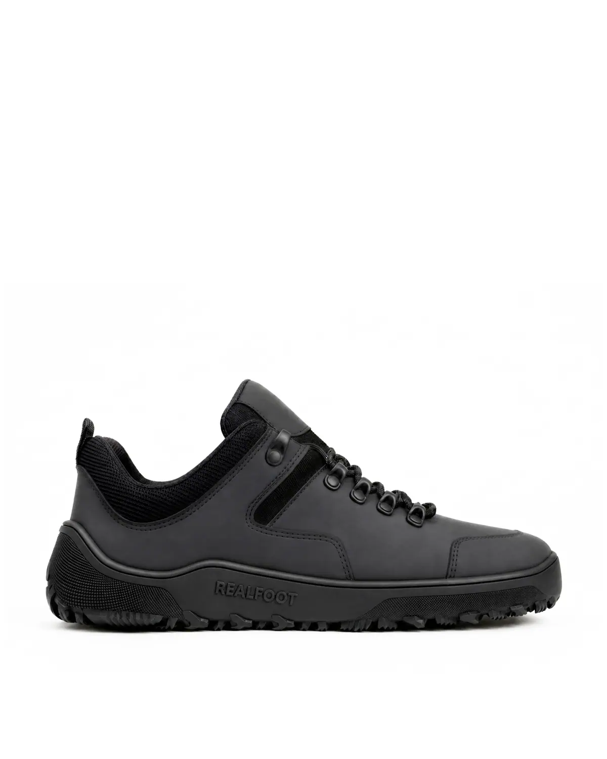 Босоногие ботинки Realfoot Trekker Low 2.0 Vegan Black — фото 1 из 9