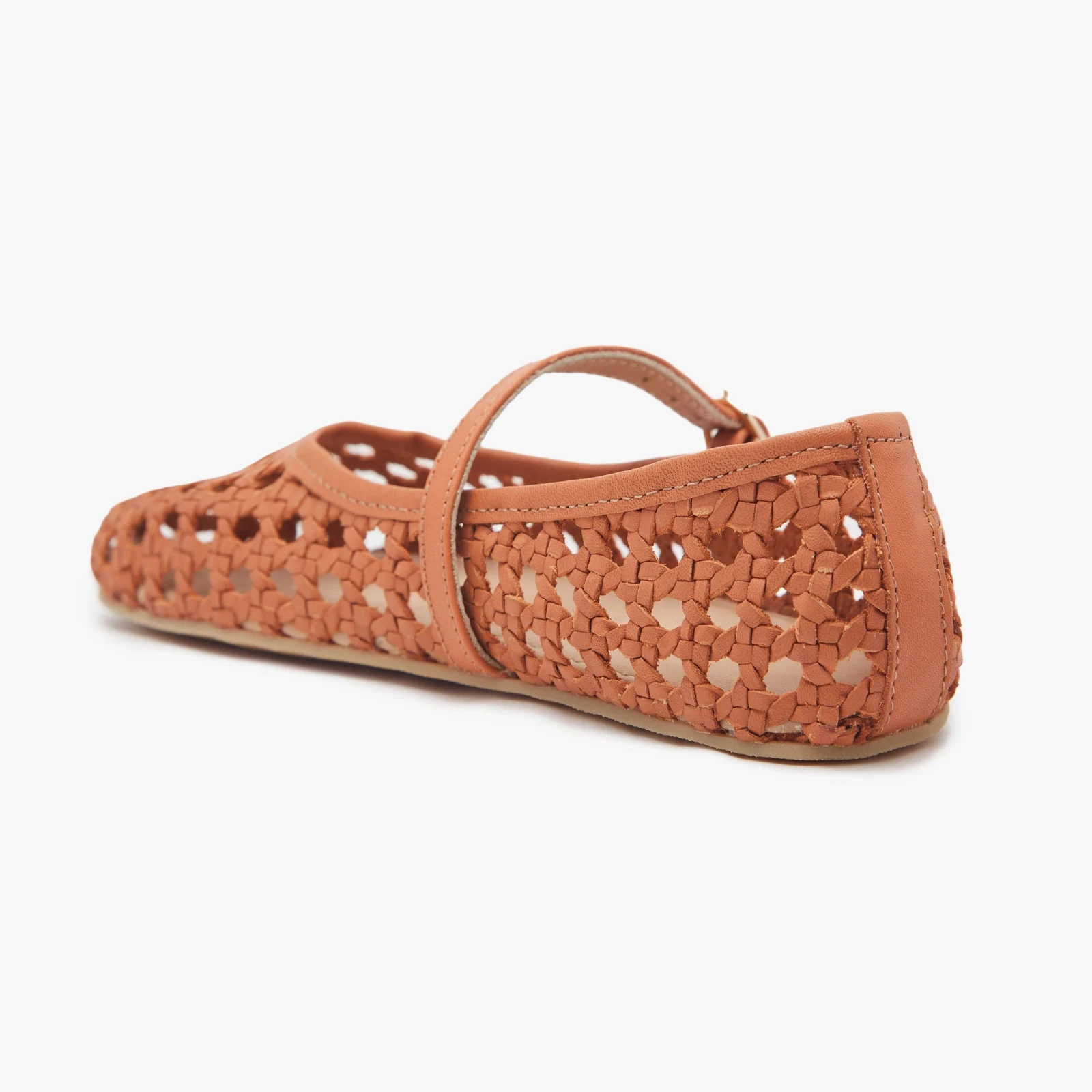 Босоногие туфли Origo Woven Ballerina by Anya — ириска, фото 7