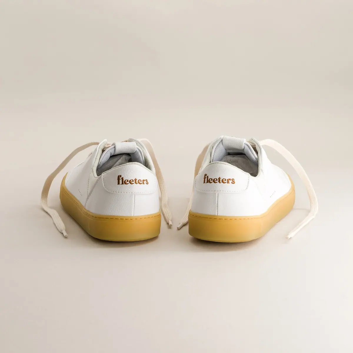 Босоногие кроссовки Fleeters Lemon — белый коричневая подошва, фото 7