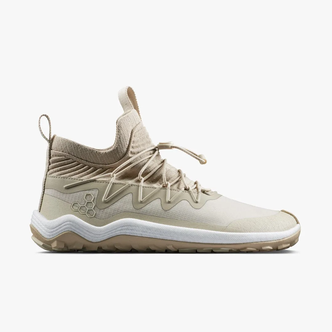 Ботинки Vivobarefoot Primus Trail Flow Mid II — женская модель, бежевый