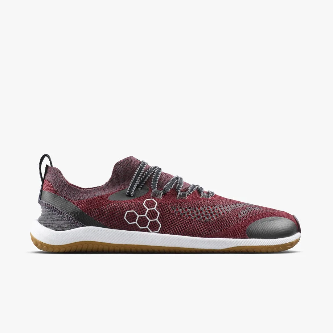 Кроссовки Vivobarefoot Primus Flow Knit — женская модель, тёмно-бордовый
