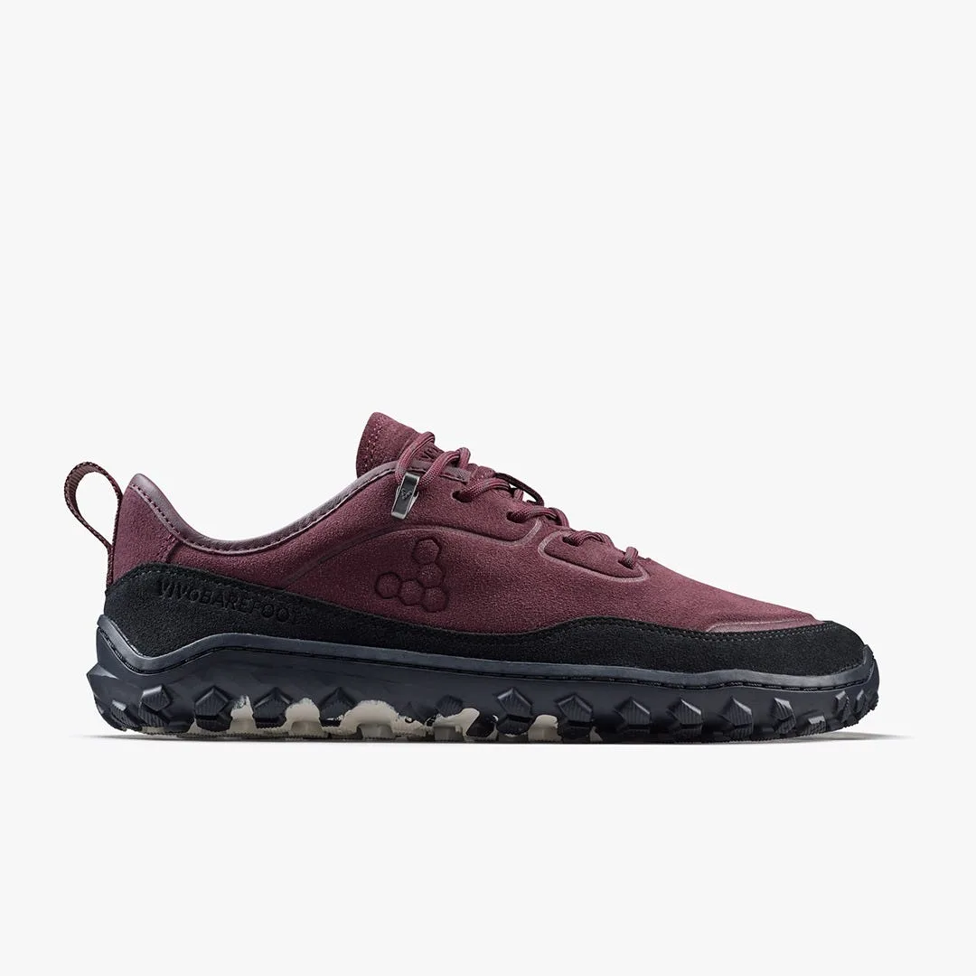 Кроссовки Vivobarefoot Tracker Leather AT Low II Suede — мужская модель, бордовый, фото 2