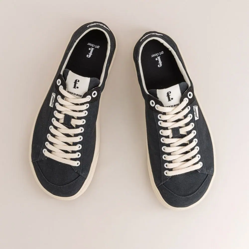 Босоногие кроссовки Fleeters Peach — чёрный канвас, фото 9