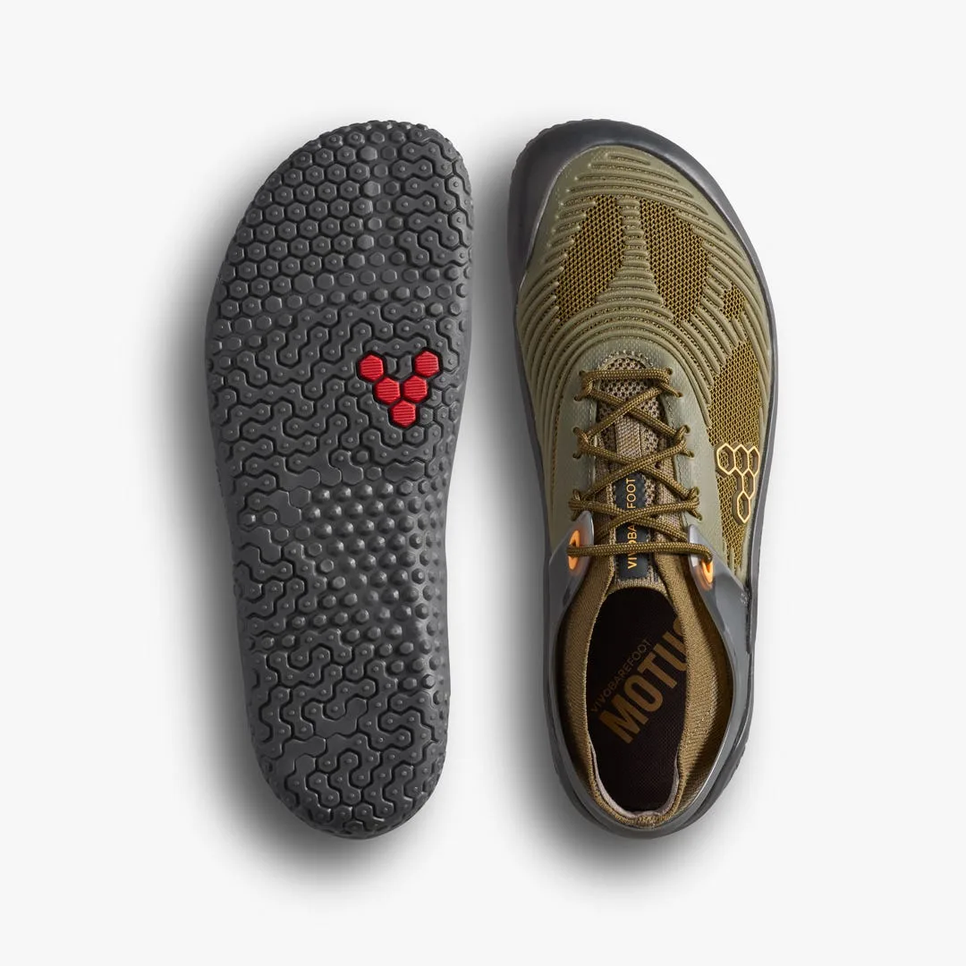 Кроссовки Vivobarefoot Motus Strength II — женская модель, тёмно-оливковый, фото 2