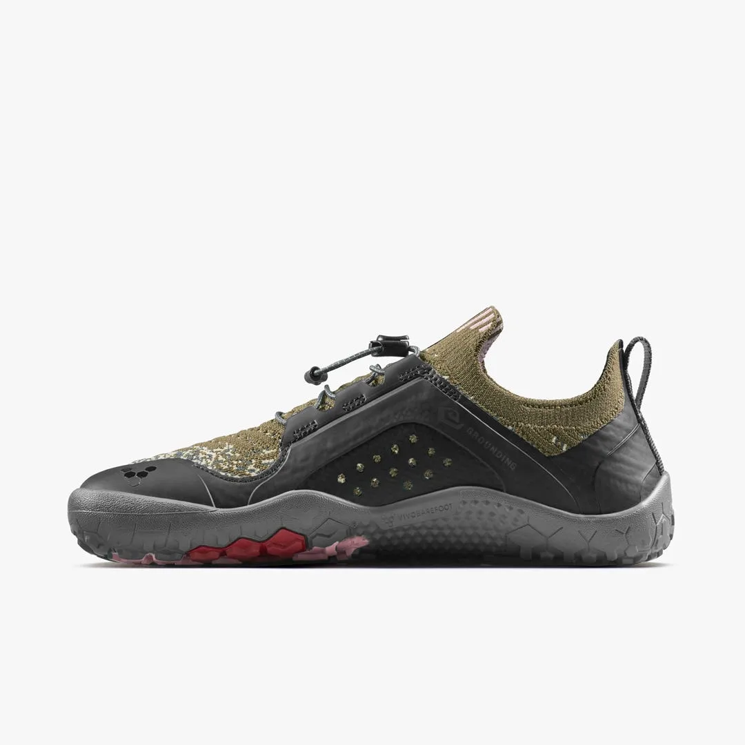 Кроссовки Vivobarefoot Primus Trail Knit FG Grounding — женская модель, тёмно-оливковый, фото 3