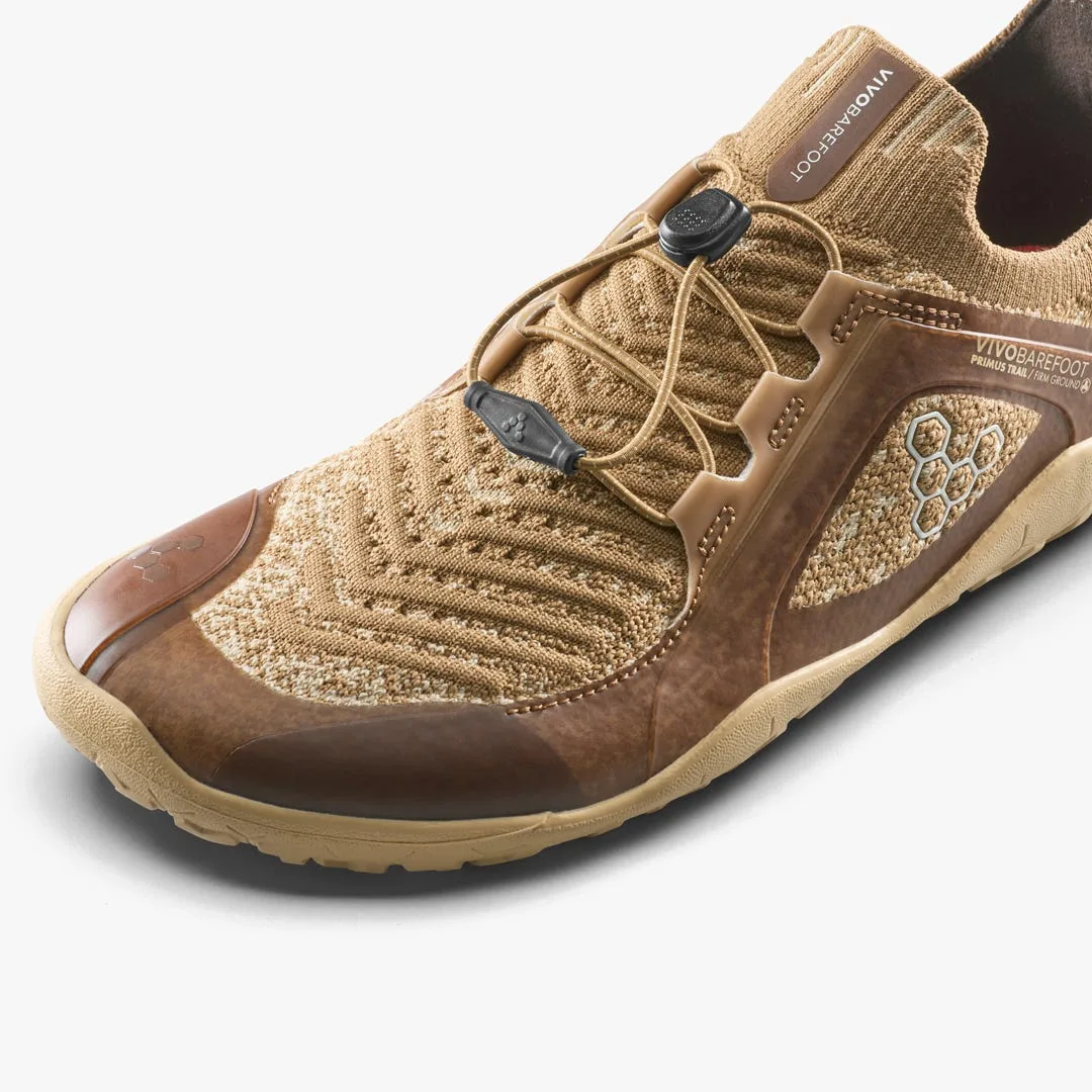 Кроссовки Vivobarefoot Primus Trail Knit FG Grounding — женская модель, песочно-жёлтый, фото 6
