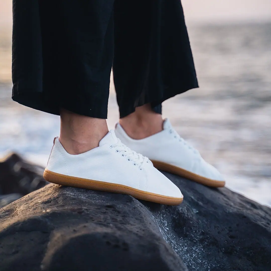 Босоногие кроссовки Feelgrounds Original Knit — молочно-белый, фото 2