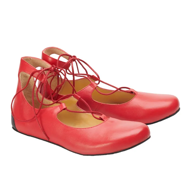 Женские балетки ZAQQ QISS Red (красный цвет)